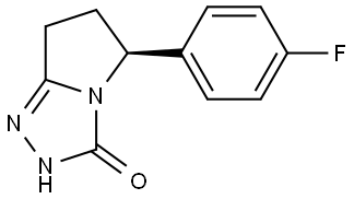 (S)-5-(4-氟苯基)-2,5,6,7-四氢-3H-吡咯并[2,1-c][1,2,4]三唑-3-酮 结构式