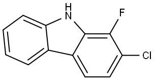 2-氯-1-氟-9H-咔唑 结构式