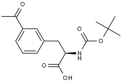 N-Boc-3-acetyl-D-phenylalanine 结构式