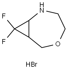 8,8-二氟-5-氧杂-2-氮杂双环[5.1.0]辛烷氢溴酸盐 结构式