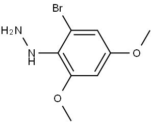 (2-bromo-4,6-dimethoxyphenyl)hydrazine 结构式