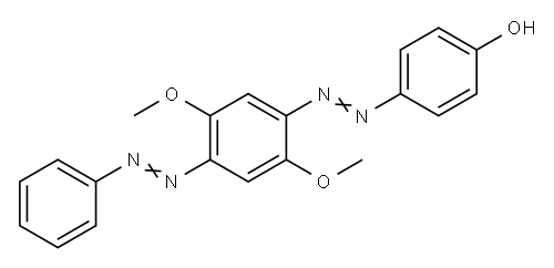 4-[[2,5-二甲氧基-4-(苯基偶氮)苯基]偶氮]苯酚 结构式