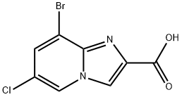 8-Bromo-6-chloroimidazo[1,2-a]pyridine-2-carboxylic acid 结构式