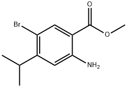 2-氨基-5-溴-4-异丙基苯甲酸甲酯 结构式