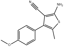 2-氨基-4-(4-甲氧苯基)-5-甲基噻吩-3-甲腈 结构式