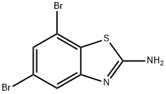 5,7-二溴-2-苯并噻唑胺 结构式