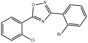 3-(2-BROMOPHENYL)-5-(2-CHLOROPHENYL)-1,2,4-OXADIAZOLE 结构式