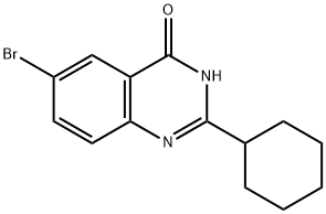 6-溴-2-环己基-4-(3H)喹唑啉酮 结构式