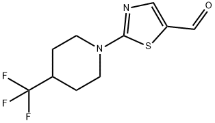 2-[4-(三氟甲基)哌啶基]-1,3-噻唑-5-甲醛 结构式