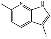 3-碘-6-甲基-1H-吡咯并[2,3-B]吡啶 结构式
