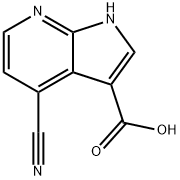 4-氰基-1H-吡咯并[2,3-B]吡啶-3-羧酸 结构式