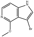 3-溴-6-甲氧基-5-氮杂吲哚 结构式