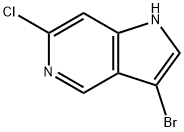 3-溴-6-氯-1H-吡咯[3,2-C]吡啶 结构式