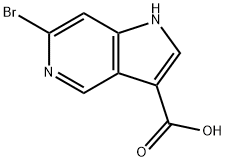 6-溴-1H-吡咯并[3,2-C]吡啶-3-羧酸 结构式