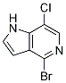 4-溴-7-氯-1H-吡咯并[3,2-C]吡啶 结构式