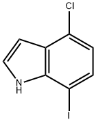 4-氯-7-碘-1H-吲哚 结构式