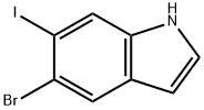 5-溴-6-碘吲哚 结构式