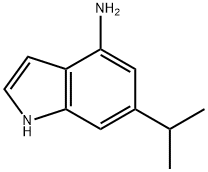 4-氨基-6-异丙基-吲哚 结构式