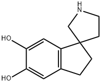 Spiro[1H-indene-1,3-pyrrolidine]-5,6-diol, 2,3-dihydro- (9CI) 结构式