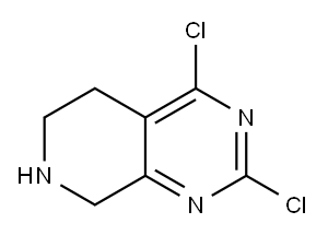 2,4-二氯-5,6,7,8-四氢吡啶并[3,4-D]嘧啶盐酸盐 结构式