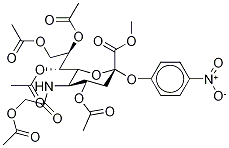 N-[2-(乙酰氧基)乙酰基]-2-O-(4-硝基苯基)-ALPHA-神经氨酸甲酯 4,7,8,9-四乙酸酯 结构式