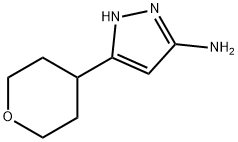 5-(四氢-2H-吡喃-4-基)-1H-吡唑-3-胺 结构式