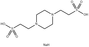 哌嗪-1,4-二乙磺酸单钠盐 结构式
