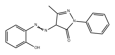2,4-二氢-4-[(2-羟基苯基)偶氮]-5-甲基-2-苯基-3H-吡唑-3-酮 结构式