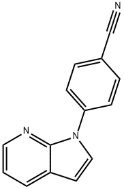 4-(1H-pyrrolo[2,3-b]pyridin-1-yl)benzonitrile 结构式