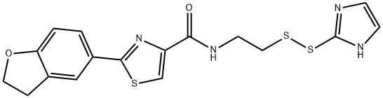 N-(2-((1H-iMidazol-2-yl)disulfanyl)ethyl)-2-(2,3-dihydrobenzofuran-5-yl)thiazole-4-carboxaMide 结构式