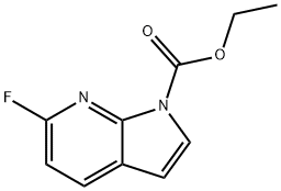 1H-Pyrrolo[2,3-b]pyridine-1-carboxylic acid, 6-fluoro-, ethyl ester 结构式