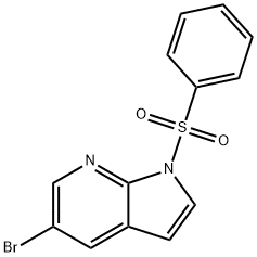 1-(PHENYLSULPHONYL)-5-BROMO-7-AZAINDOLE 结构式