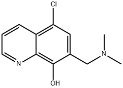 5-CHLORO-7-DIMETHYLAMINOMETHYL-QUINOLIN-8-OL 结构式