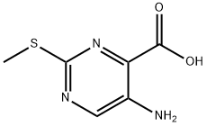 2-甲巯基-5-氨基嘧啶-4-羧酸 结构式