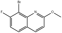 8-BROMO-7-FLUORO-2-METHOXYQUINOLINE 结构式