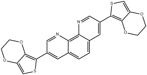 3,8-双(3,4-二乙烯二氧噻吩-5-基)-1,10-菲罗啉 结构式