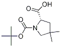 (S)-1-(tert-Butoxycarbonyl)-4,4-diMethylpyrrolidine-2-carboxylic acid 结构式