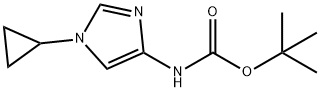 1-环丙基-1H-咪唑-4-基氨基甲酸叔丁酯 结构式