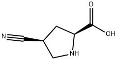 (2S,4S)-4-氰基吡咯烷-2-羧酸 结构式