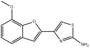 4-(7-甲氧基-1-苯呋喃-2-基)-1,3-噻唑-2-胺 结构式