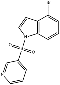 4-bromo-1-(pyridine-3-ylsulfonyl)-1H-indole 结构式