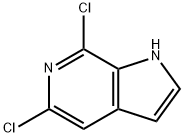 5,7-二氯-1H-吡咯并[2,3-C]吡啶 结构式