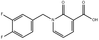1-(3,4-二氟苄基)-2-氧代-1,2-二氢吡啶-3-羧酸 结构式