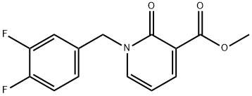 1-(3,4-二氟苄基)-2-氧代-1,2-二氢吡啶-3-羧酸甲酯 结构式