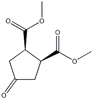 4-oxo-cyclopentane-cis-1,2-dicarboxylic acid dimethyl ester 结构式