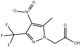 2-(5-甲基-4-硝基-3-(三氟甲基)-1H-吡唑-1-基)乙酸 结构式