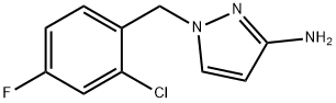 1-(2-氯-4-氟苄基)吡唑-3-胺 结构式