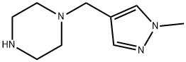 1-[(1-甲基-4-吡唑)甲基]哌嗪 结构式