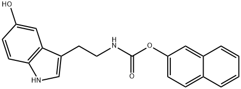 2-NAPHTHALENYL [2-(5-HYDROXY-1H-INDOL-3-YL)ETHYL]CARBAMATE 结构式