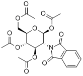 1,3,4,6-四-O-乙酰基-2-脱氧-2-苯二甲酰亚氨基-Β-D-吡喃葡萄糖 结构式